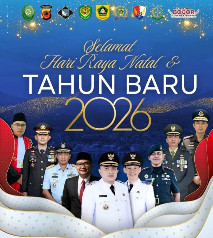 Pemerintah Kabupaten Bogor bersama Forkopimda Mengucapkan Selamat Hari Natal dan Tahun Baru. 